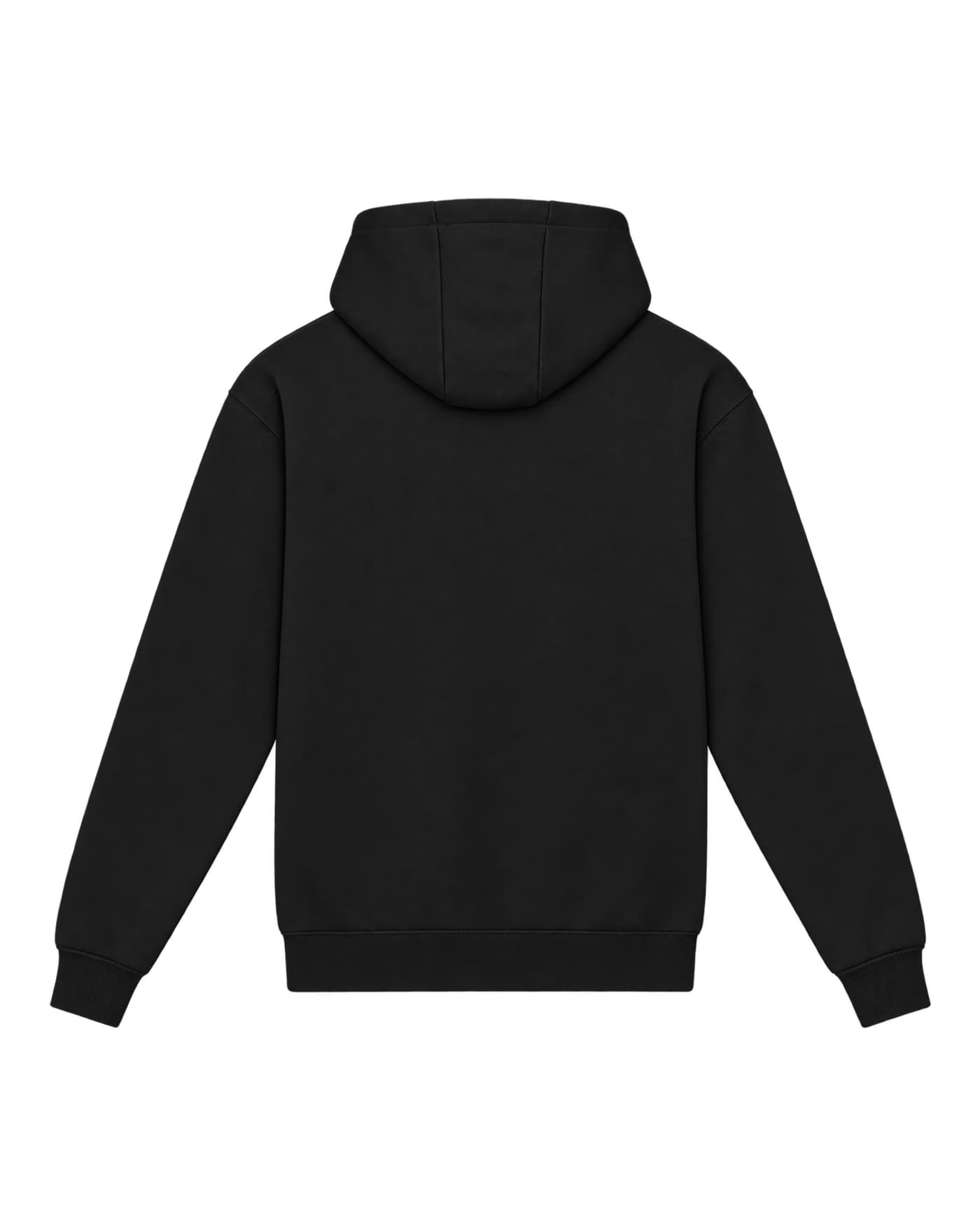 Hoodie personnalisé Jules noir, vue de dos, 80 % coton ringspun, 20 % polyester, 280 g/m²