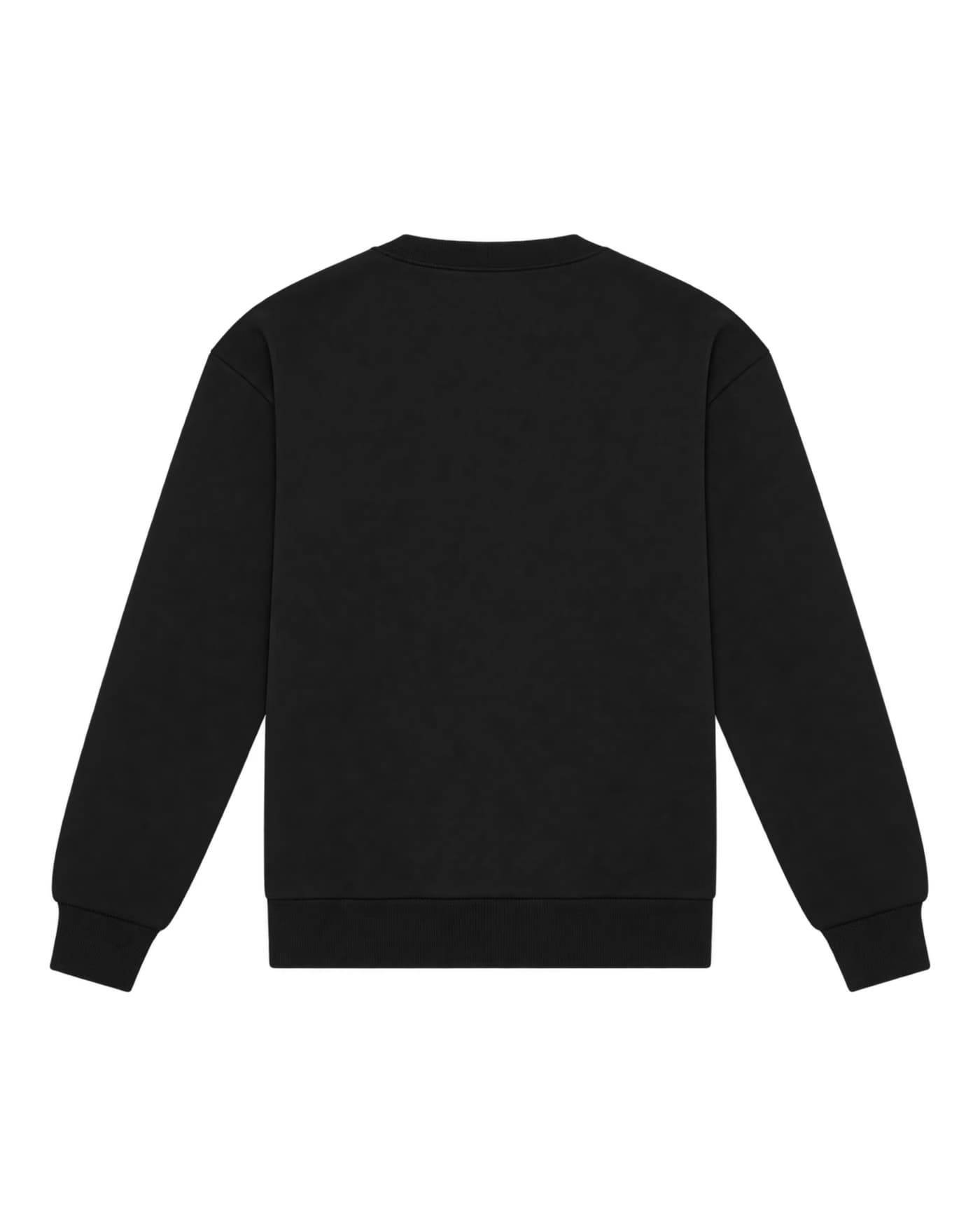 Sweat-shirt personnalisé Ulysse noir, vue de dos, 70 % coton ringspun, 20 % polyester, 10 % polyester recyclé, 440 g/m²