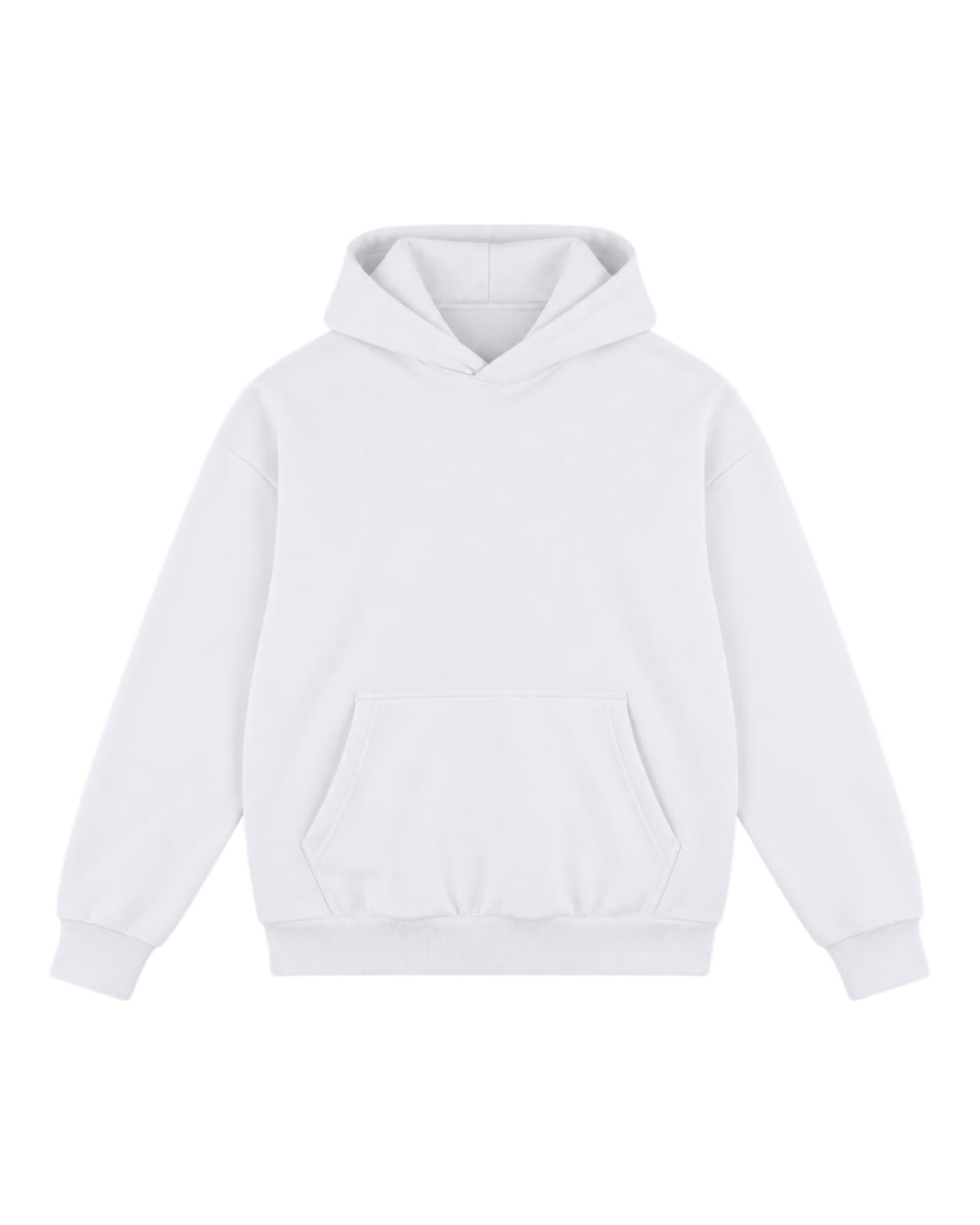 Hoodie Élio à personnaliser, coupe oversize, 500 g/m², coloris blanc