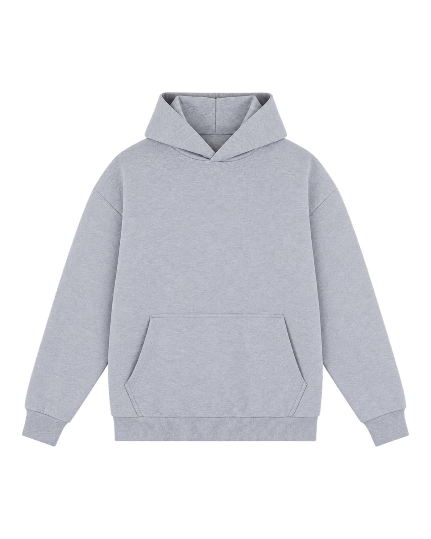 Hoodie Élio à personnaliser, coupe oversize, 500 g/m², coloris gris chiné
