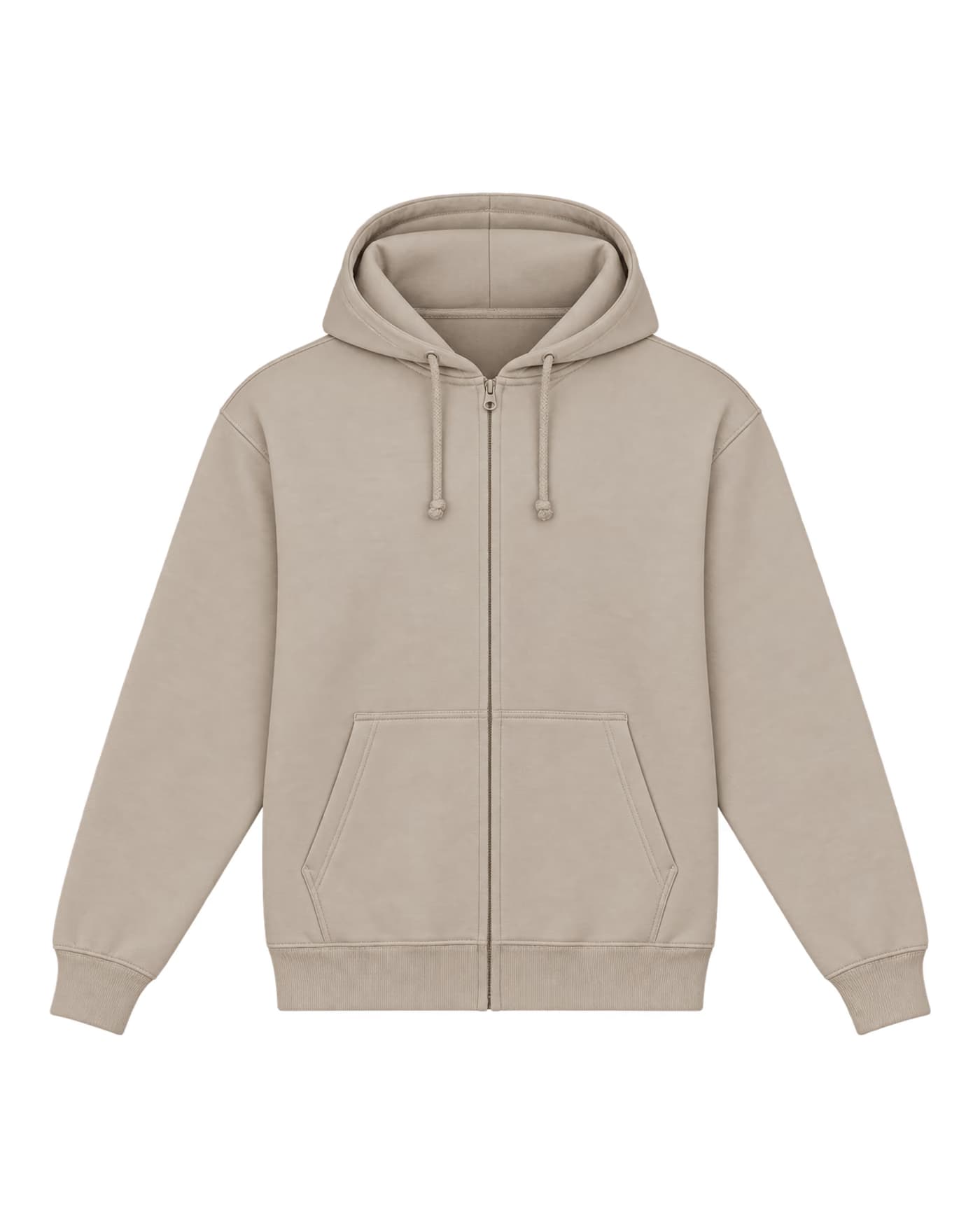 Hoodie zippé Hugo à personnaliser, coupe classique, 280 g/m², coloris pierre