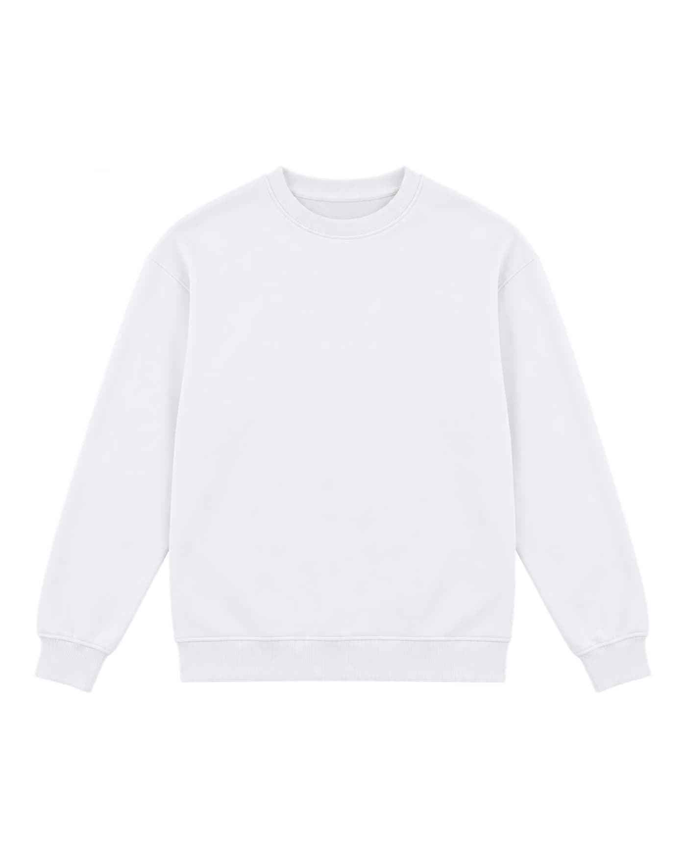 Sweat-shirt Sacha à personnaliser, coupe classique, 300 g/m², coloris blanc