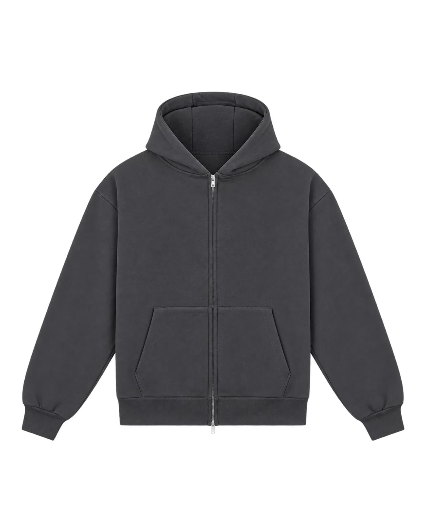 Hoodie zippé Simon à personnaliser, coupe ample, 440 g/m², coloris anthracite