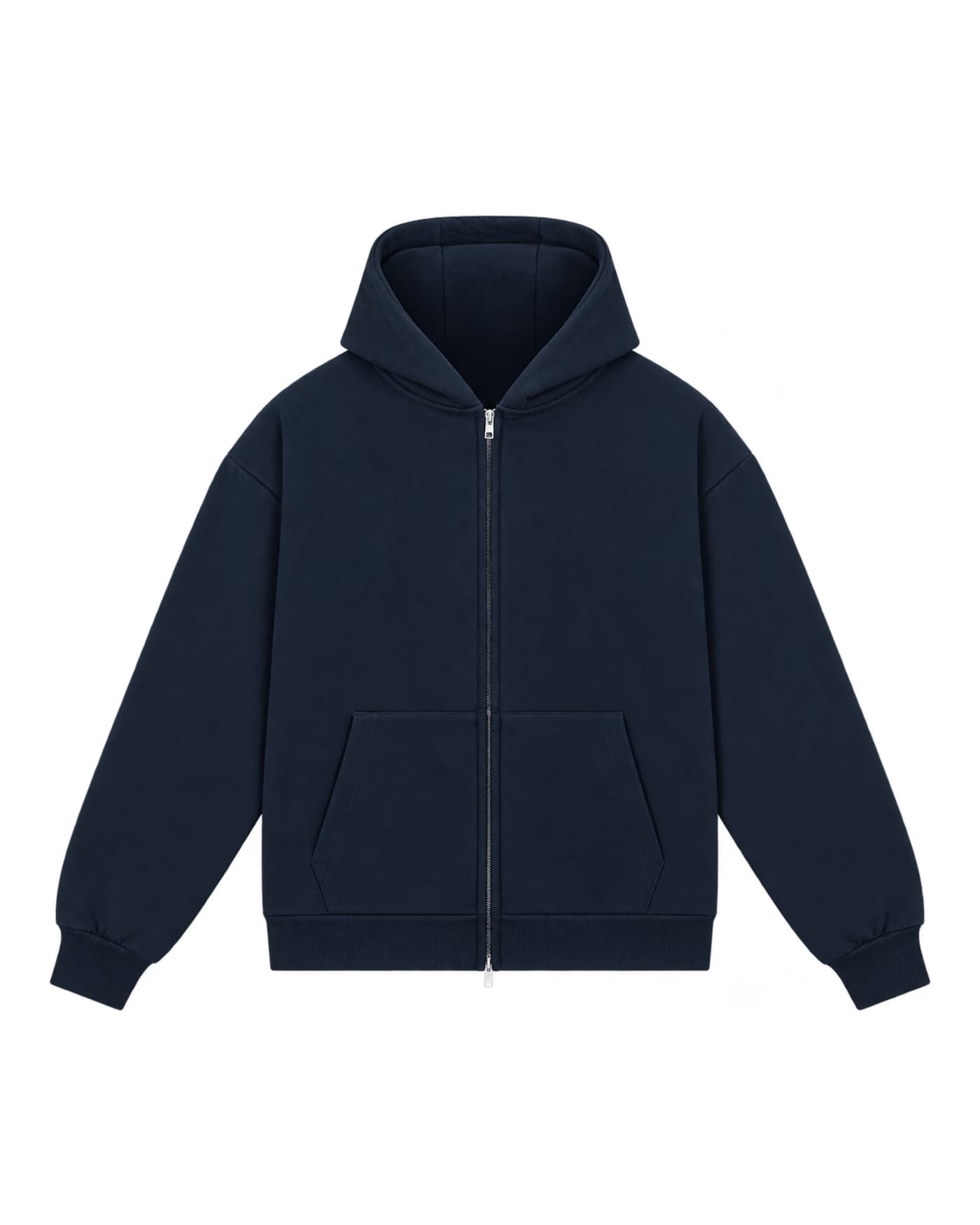 Hoodie zippé Simon à personnaliser, coupe ample, 440 g/m², coloris bleu marine