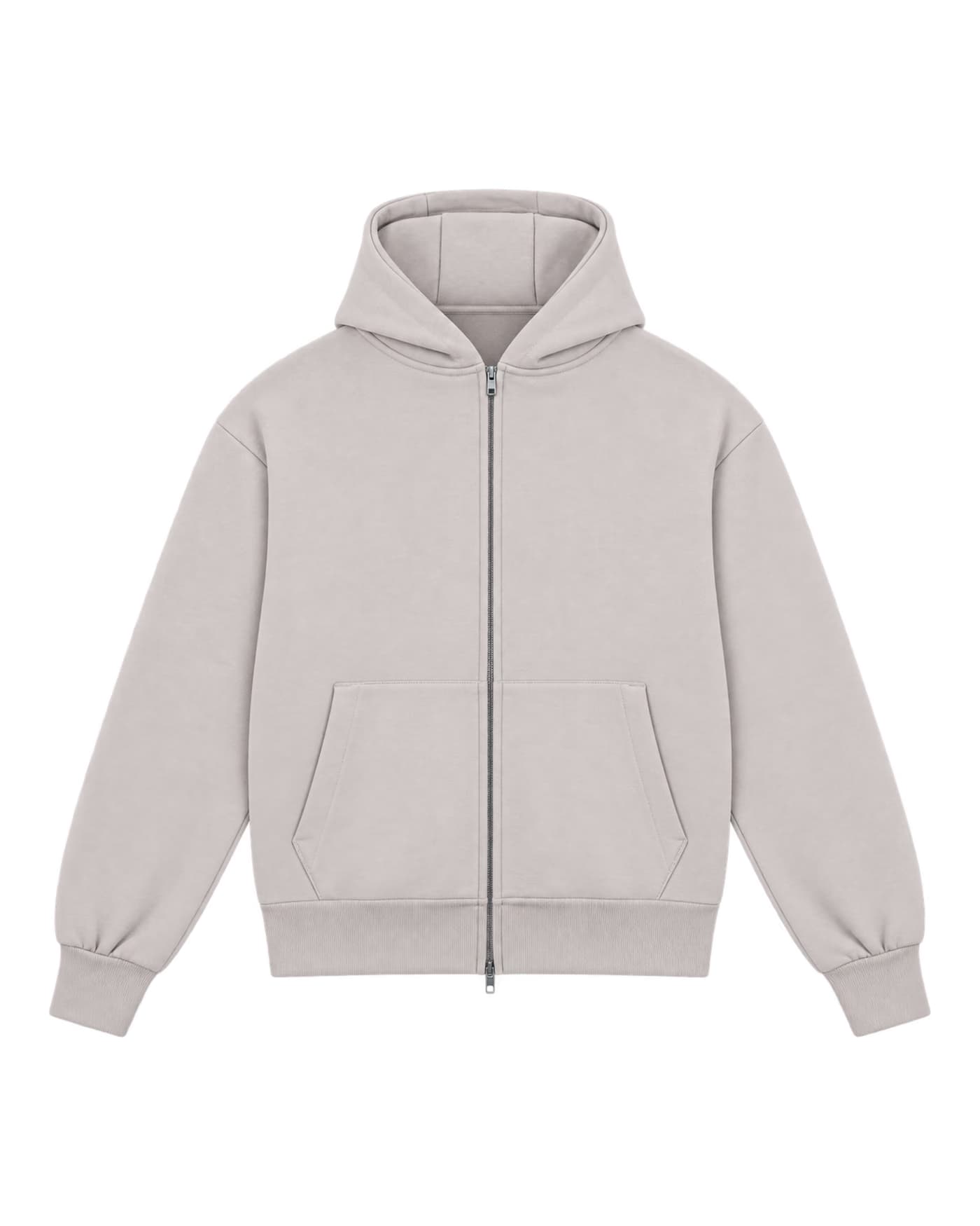 Hoodie zippé Simon à personnaliser, coupe ample, 440 g/m², coloris pierre